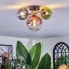 Chehalis ceiling light, globe light gold, black, 3-light sources