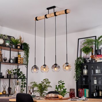 Ripoll hanging light, globe light, pendant light Ecru, black, 4-light sources