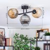 Ripoll ceiling light, globe light Amber, Smoke-coloured, 3-light sources