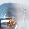 Koyoto ceiling light, globe light blue, gold, green, clear, 3-light sources