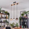 Koyoto hanging light, globe light, pendant light Ecru, black, 3-light sources