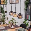 Koyoto hanging light, globe light, pendant light Ecru, black, 3-light sources