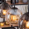 Koyoto hanging light, globe light, pendant light Ecru, black, 3-light sources