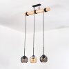 Koyoto hanging light, globe light, pendant light Ecru, black, 3-light sources