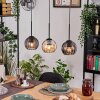 Koyoto hanging light, globe light, pendant light Ecru, black, 3-light sources