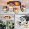 Ripoll ceiling light, globe light Amber, clear, Smoke-coloured, 4-light sources