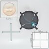 Koyoto ceiling light, globe light Amber, clear, 4-light sources