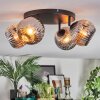 Ripoll ceiling light, globe light chrome, Smoke-coloured, 4-light sources