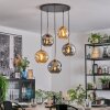 Ripoll hanging light, globe light, pendant light gold, black, 5-light sources