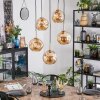 Ripoll hanging light, globe light, pendant light gold, black, 5-light sources