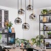 Ripoll hanging light, globe light, pendant light gold, black, 5-light sources