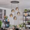 Ripoll hanging light, globe light, pendant light gold, black, 5-light sources