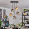 Ripoll hanging light, globe light, pendant light gold, black, 5-light sources