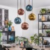 Ripoll hanging light, globe light, pendant light gold, black, 5-light sources