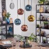 Ripoll hanging light, globe light, pendant light gold, black, 5-light sources