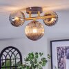 Chehalis ceiling light, globe light gold, black, 3-light sources