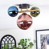 Chehalis ceiling light, globe light gold, black, 3-light sources