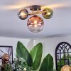 Chehalis ceiling light, globe light gold, black, 3-light sources