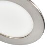 Finsrud ceiling light, recessed light LED matt nickel, 3-light sources