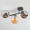 Gastor ceiling light, globe light Amber, Smoke-coloured, 3-light sources