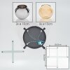 Koyoto ceiling light, globe light Amber, chrome, Smoke-coloured, 4-light sources