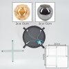 Ripoll ceiling light, globe light Amber, Smoke-coloured, 4-light sources