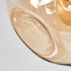 Ripoll ceiling light, globe light Amber, Smoke-coloured, 4-light sources