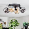 Ripoll ceiling light, globe light Amber, Smoke-coloured, 4-light sources