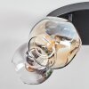 Ripoll ceiling light, globe light Amber, clear, Smoke-coloured, 4-light sources
