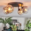 Ripoll ceiling light, globe light Amber, clear, Smoke-coloured, 4-light sources