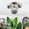 Chehalis ceiling light, globe light gold, black, 3-light sources