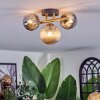 Chehalis ceiling light, globe light gold, black, 3-light sources
