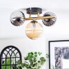 Chehalis ceiling light, globe light gold, black, 3-light sources