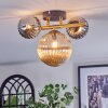 Chehalis ceiling light, globe light gold, black, 3-light sources