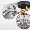 Chehalis ceiling light, globe light gold, black, 3-light sources