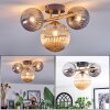 Chehalis ceiling light, globe light gold, black, 3-light sources