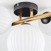 Chehalis ceiling light, globe light gold, black, 3-light sources