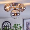 Chehalis ceiling light, globe light gold, black, 3-light sources