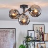 Ripoll ceiling light, globe light Smoke-coloured, 3-light sources