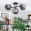 Ripoll ceiling light, globe light Smoke-coloured, 3-light sources