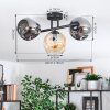 Ripoll ceiling light, globe light Amber, Smoke-coloured, 3-light sources