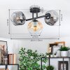 Ripoll ceiling light, globe light Amber, clear, Smoke-coloured, 3-light sources