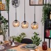 Koyoto hanging light, globe light, pendant light Ecru, black, 3-light sources