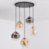 Ripoll hanging light, globe light, pendant light gold, black, 5-light sources