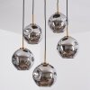 Ripoll hanging light, globe light, pendant light gold, black, 5-light sources