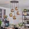 Ripoll hanging light, globe light, pendant light gold, black, 5-light sources