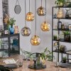 Ripoll hanging light, globe light, pendant light gold, black, 5-light sources