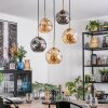 Ripoll hanging light, globe light, pendant light gold, black, 5-light sources