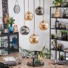 Ripoll hanging light, globe light, pendant light gold, black, 5-light sources