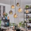 Ripoll hanging light, globe light, pendant light gold, black, 5-light sources